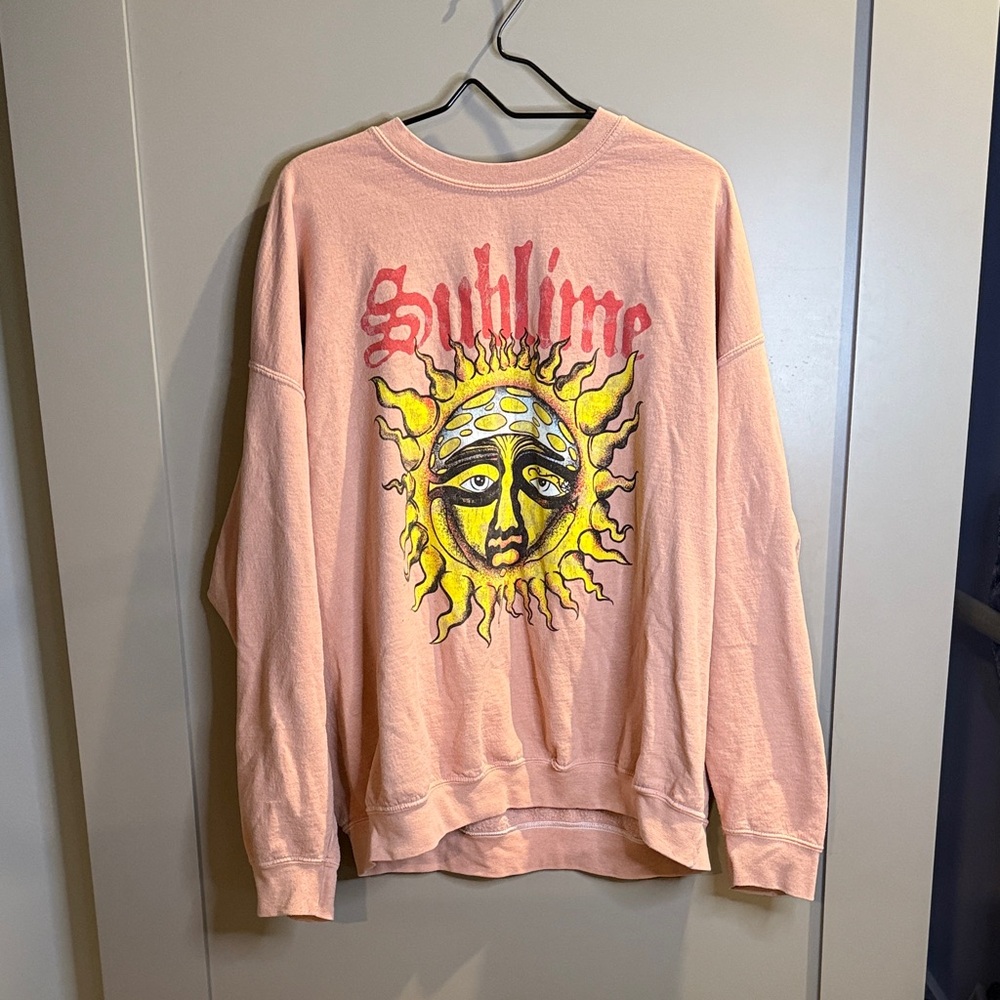 Altar'd State Peach Sublime Graphic Sweatshirt